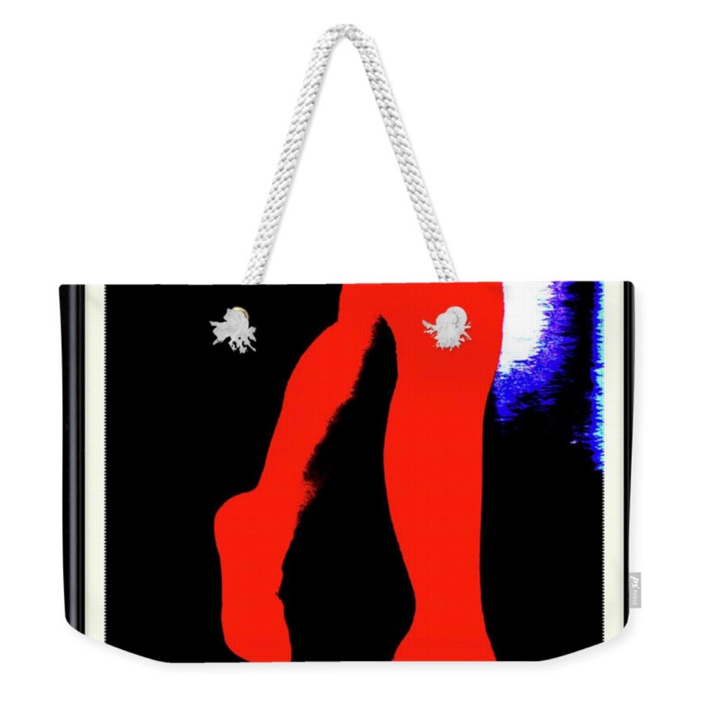 Vibrant Red And Blue Artistic Tote Bag